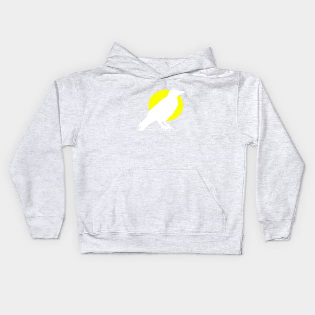 White Crow Yellow Sun Kids Hoodie by L'Appel du Vide Designs by Danielle Canonico